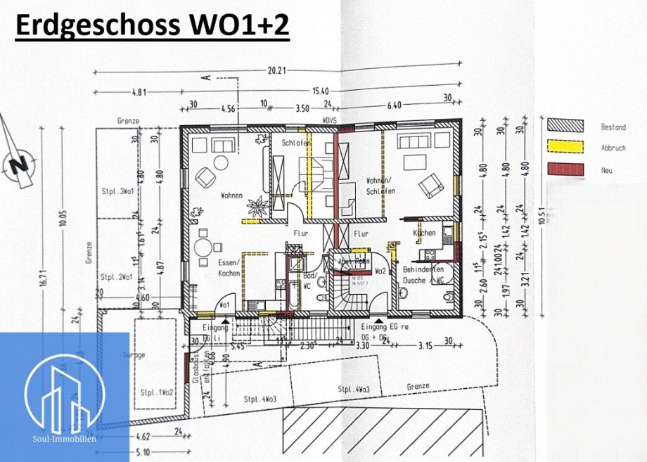 Erdgeschoss WO1+2 zusammen Mehrfamilienhaus N�rnberg