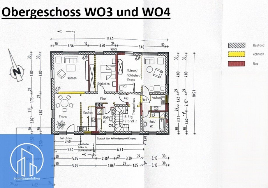 Obergeschoss WO3 und WO4 - Kopie Mehrfamilienhaus N�rnberg