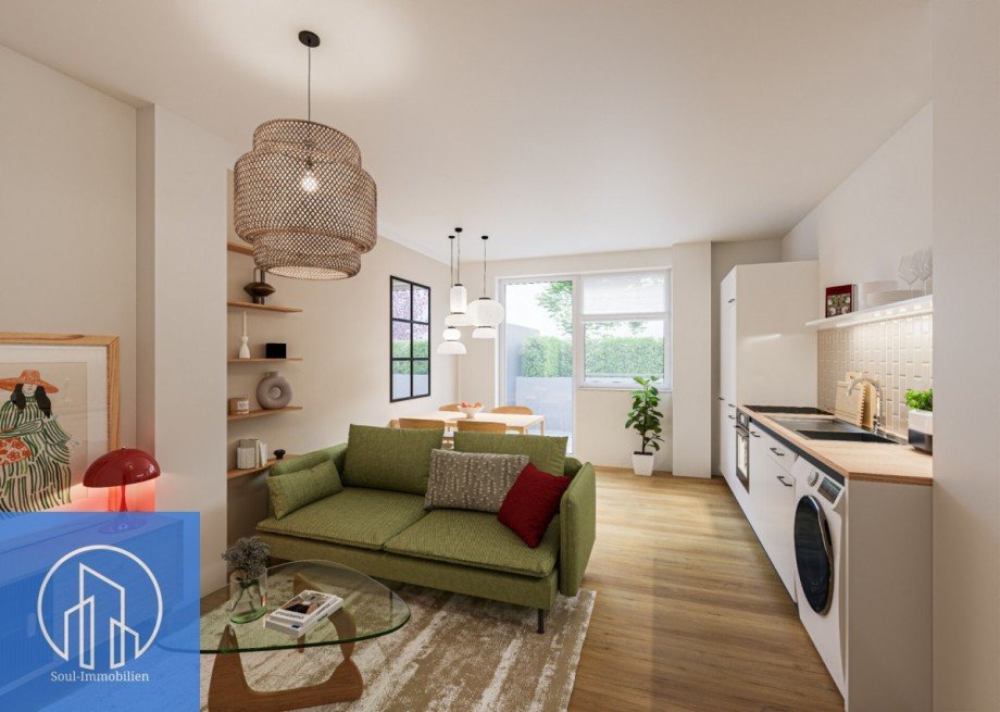 City Apartments_Innenvisualisierung Wohnbereich Wohnung N�rnberg