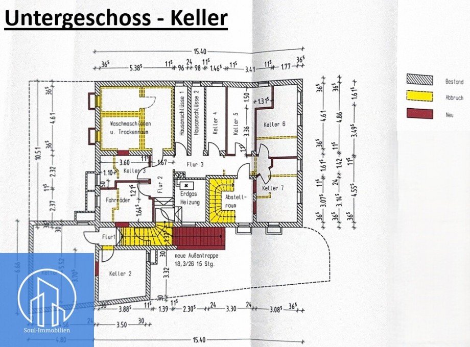 Untergeschoss Keller Mehrfamilienhaus N�rnberg
