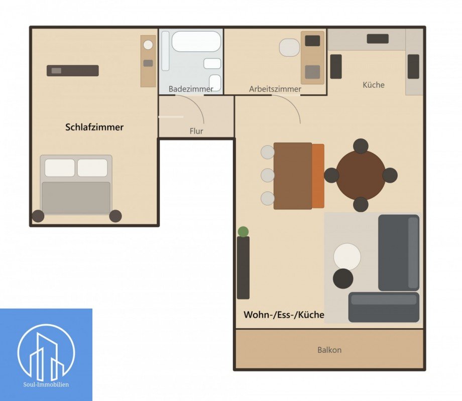 Grundriss Dachgeschosswohnung Zirndorf-Weinzierlein