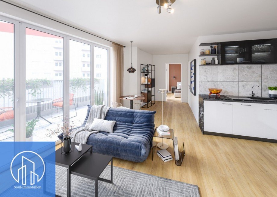 City Apartments_Innenvisualisierung Wohn- und Essbereich (1) Wohnung N�rnberg